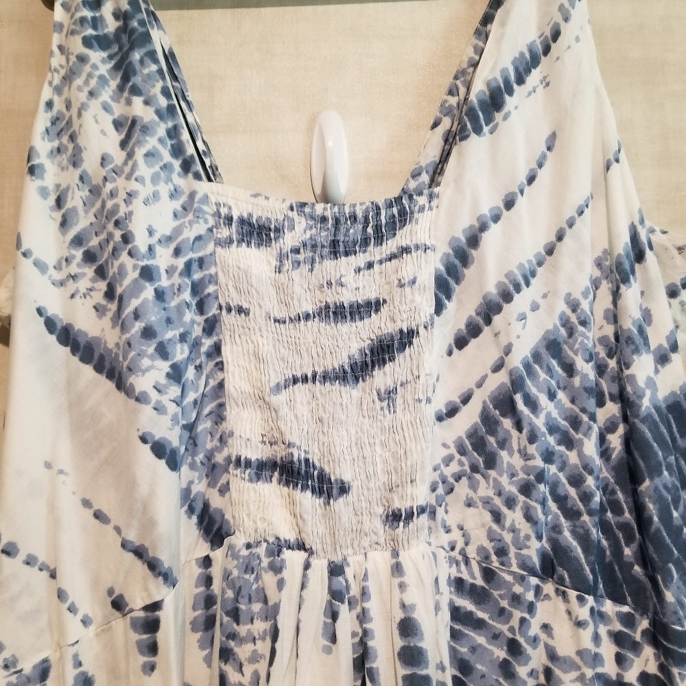 K. JORDAN PLUS SUMMER BLUE & WHITE DRESS - Picture 3 of 7